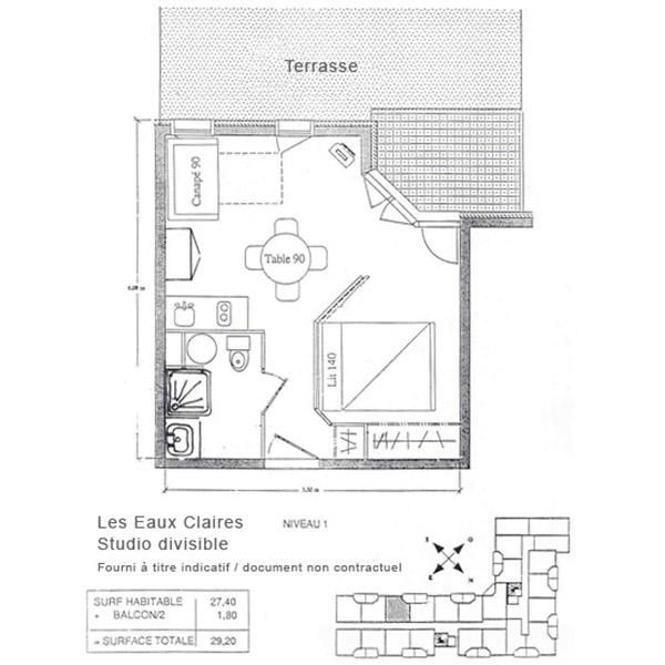 Studio Divisible 2 pers.